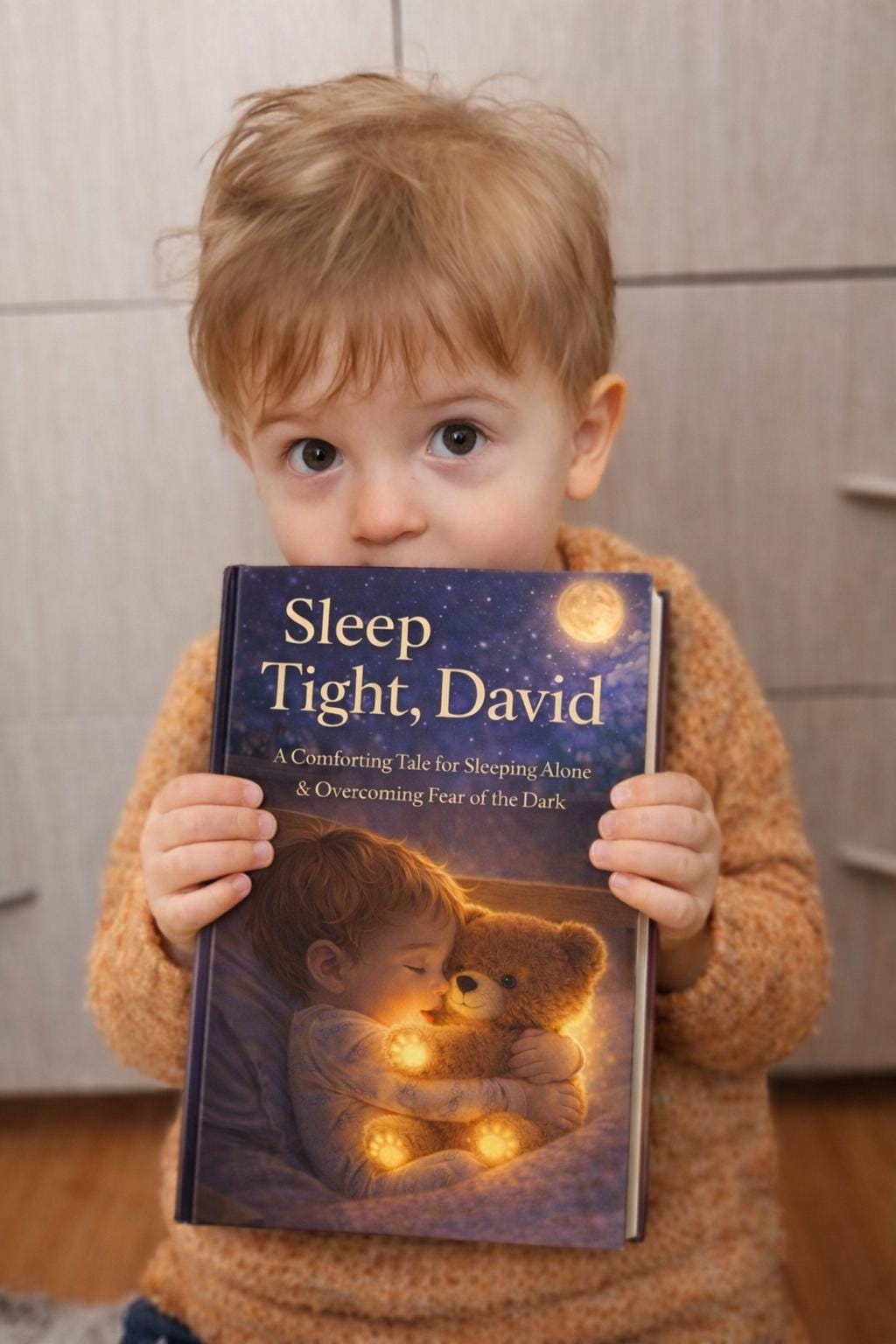 Personalized Bedtime Story Book, David and Magic Star, Custom Photo Tale