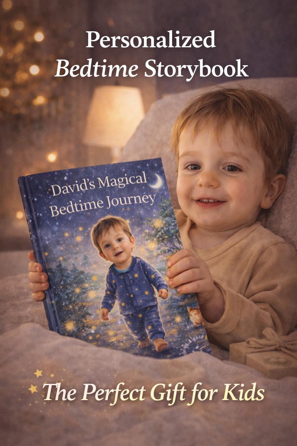 Personalized Bedtime Story Book – Child as Hero, Custom Name, Watercolor Illustrations (PDF Download)