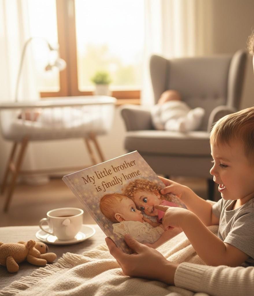 Personalized Big Sister Book with Name | New Baby Announcement Gift | Custom Storybook for Sibling | New Brother/Sister/Baby Gift