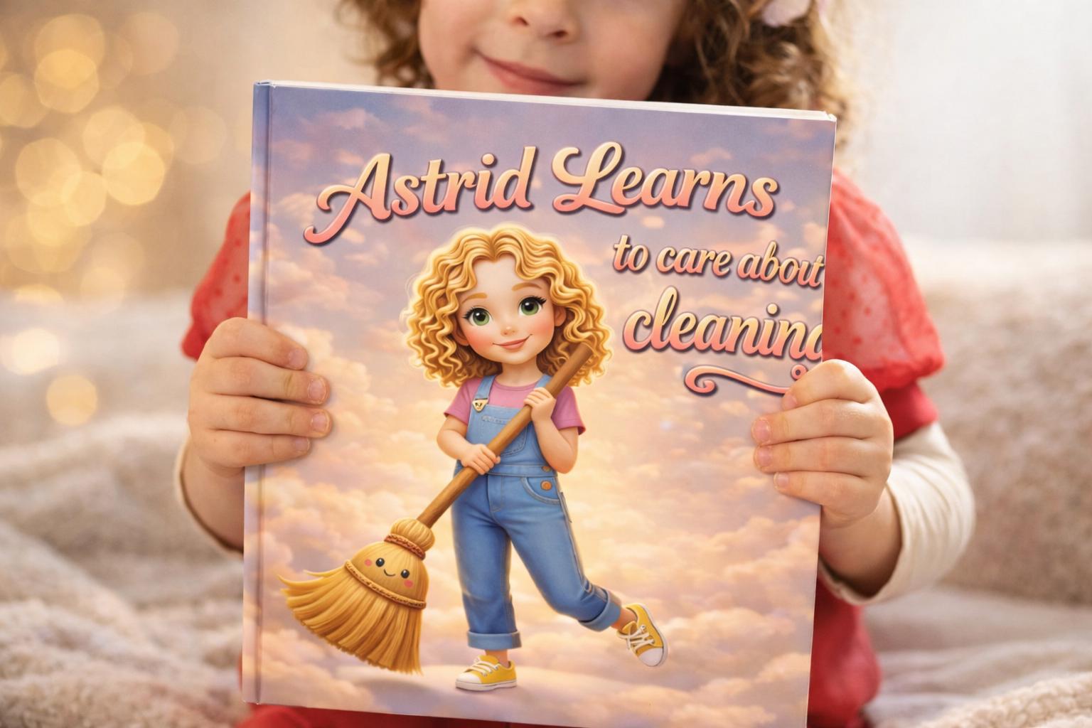 Personalized Children's Cleaning Story Book, Montessori Toddler Educational Gift