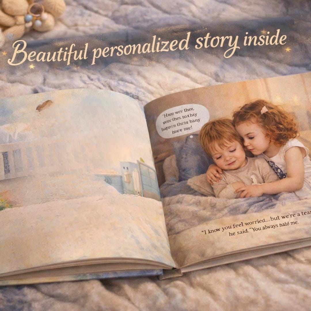 Personalized Sibling Story Book – Big Brother Sister Bonding Keepsake