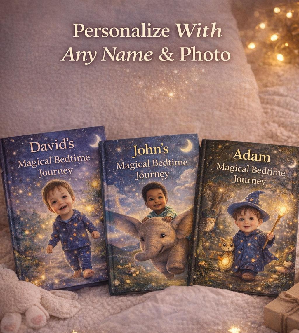 Personalized Bedtime Story Book – Child as Hero, Custom Name, Watercolor Illustrations (PDF Download)