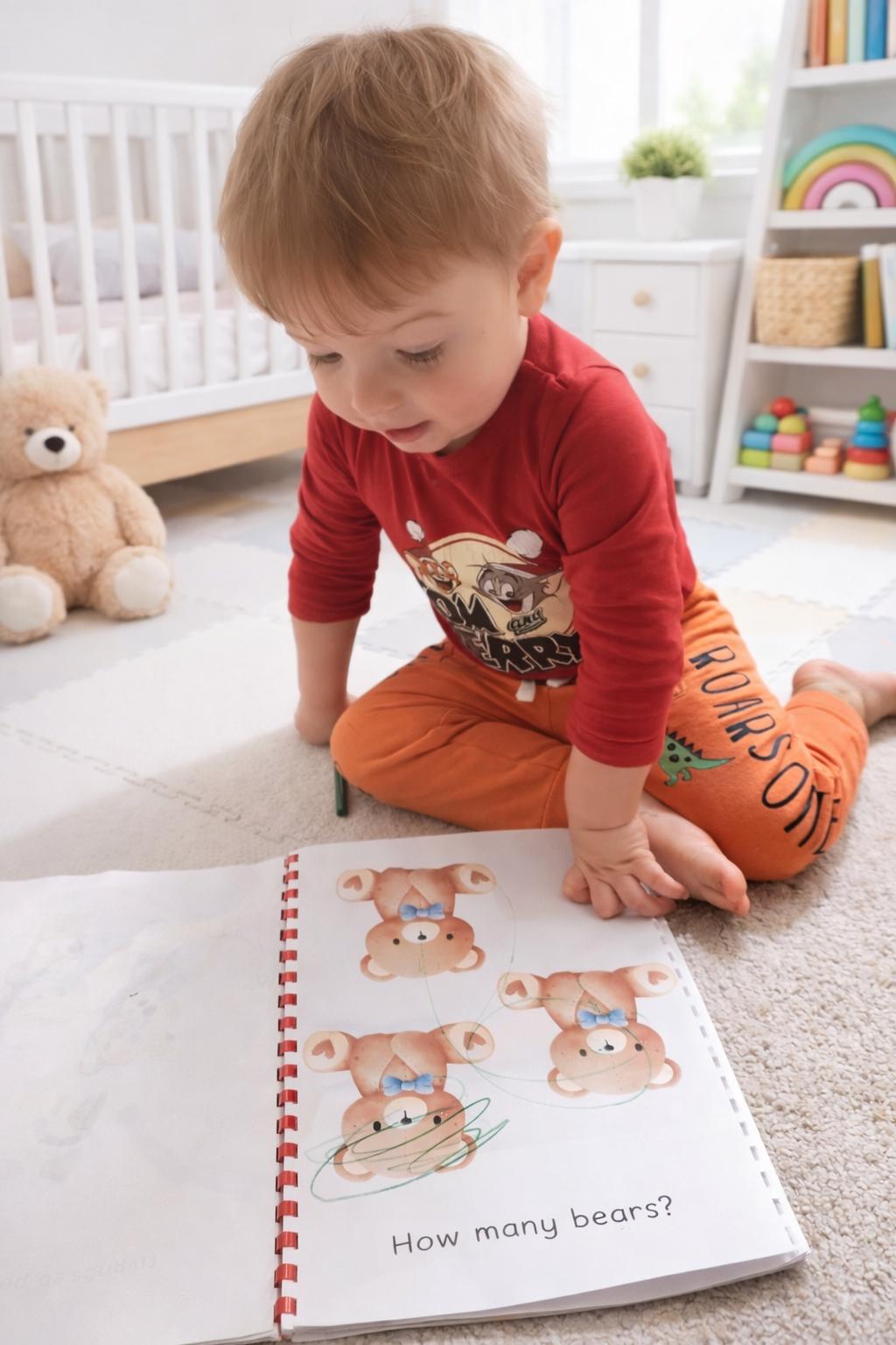 Toddler Workbook Ages 2-4 – Fine Motor Skills, Counting, Shapes, Colors (20 Activities PDF)