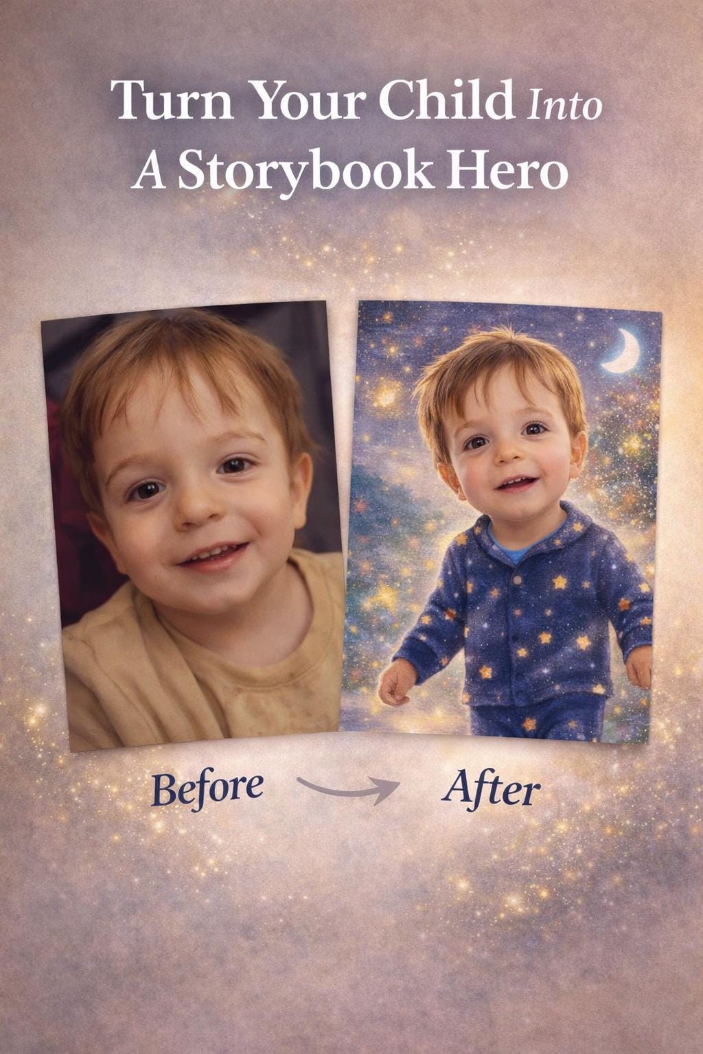 Personalized Bedtime Story Book – Child as Hero, Custom Name, Watercolor Illustrations (PDF Download)