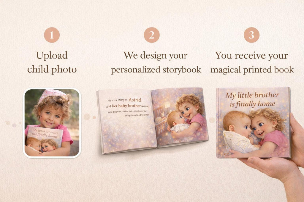 Personalized Big Sister Book with Name | New Baby Announcement Gift | Custom Storybook for Sibling | New Brother/Sister/Baby Gift