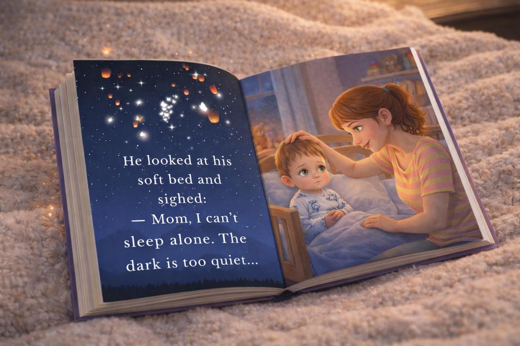 Personalized Bedtime Story Book, David and Magic Star, Custom Photo Tale