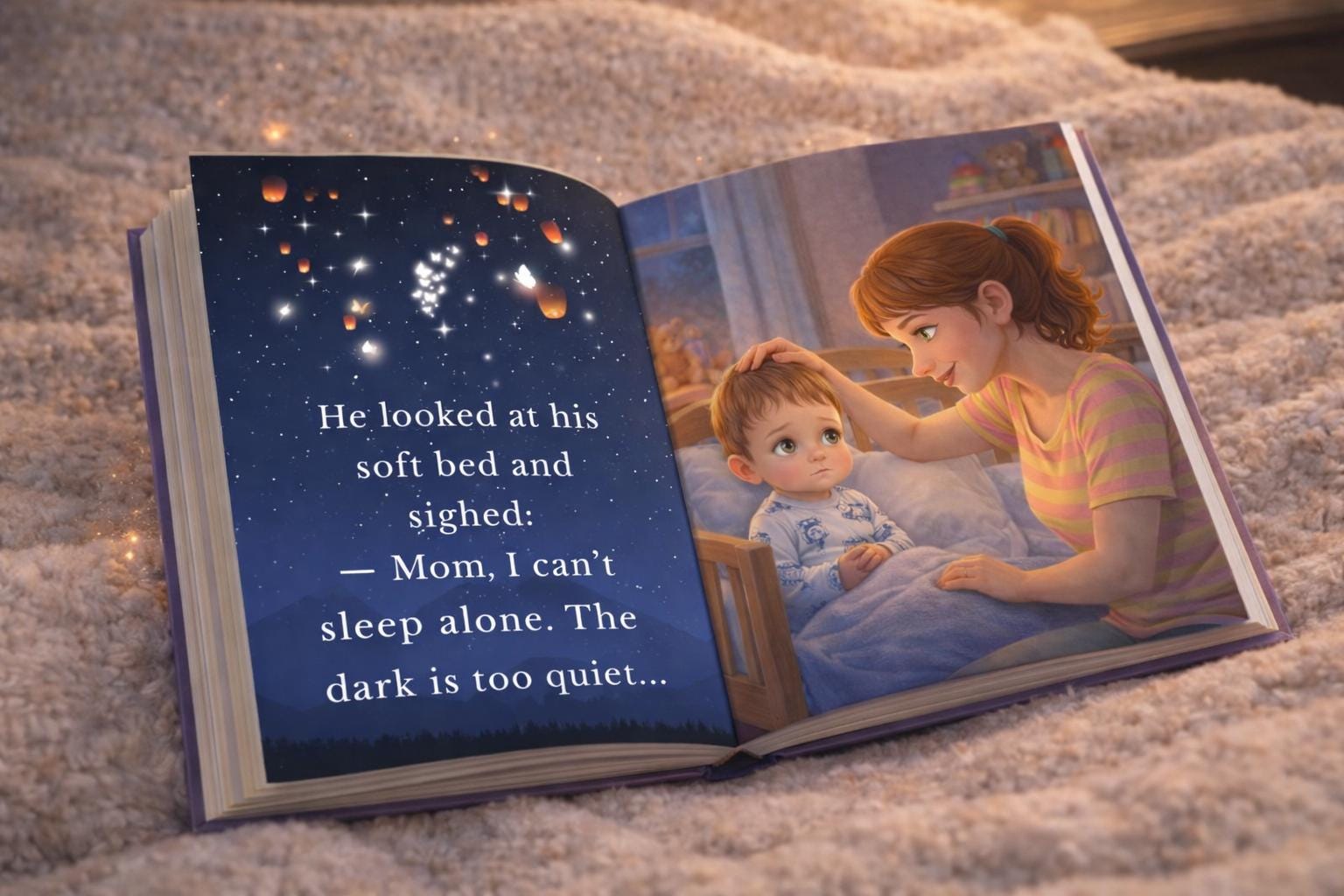 Personalized Bedtime Story Book, David and Magic Star, Custom Photo Tale
