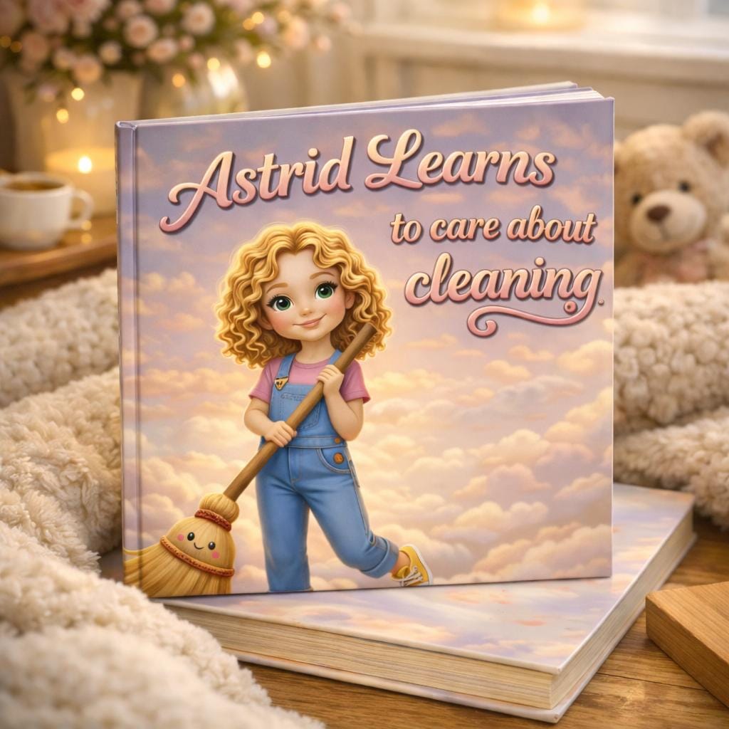 Personalized Children's Cleaning Story Book, Montessori Toddler Educational Gift