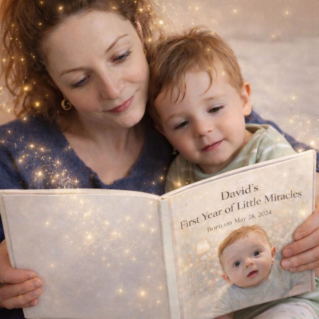Personalized First Birthday Storybook: Custom Baby Memory Keepsake Book