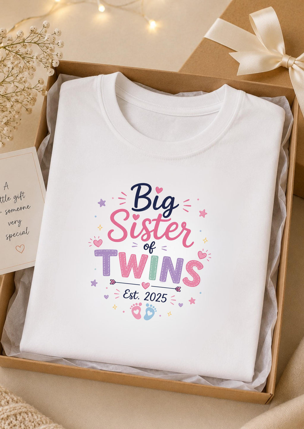 Big Sibling of Twins Shirt, Promoted to Big Brother Tee, Big Sister of Twins Shirt, Pregnancy Announcement Shirt, Family Matching Tee