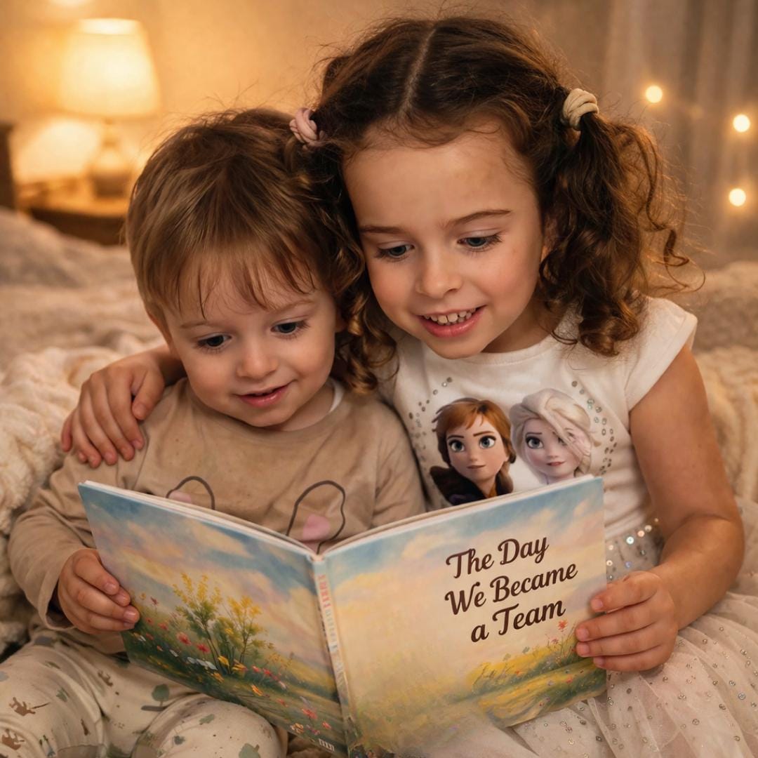 Personalized Sibling Story Book – Big Brother Sister Bonding Keepsake