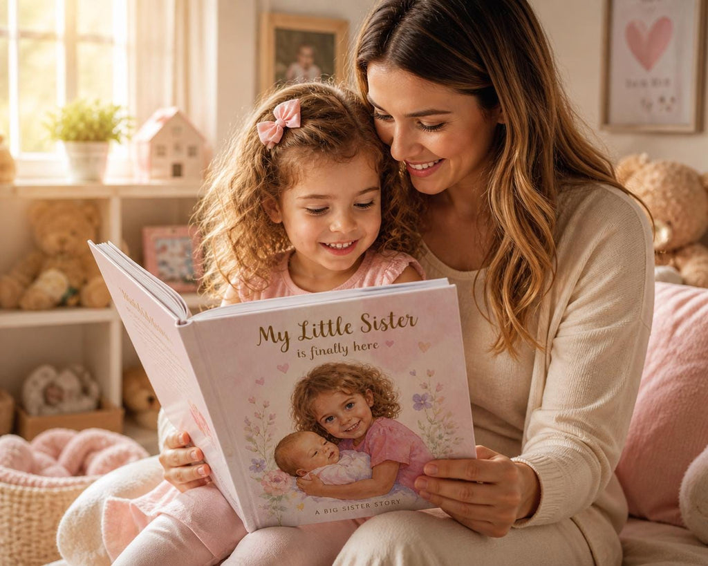 Personalized Big Sister Book, Custom Sibling Story Gift, New Baby Announcement Keepsake for Girls