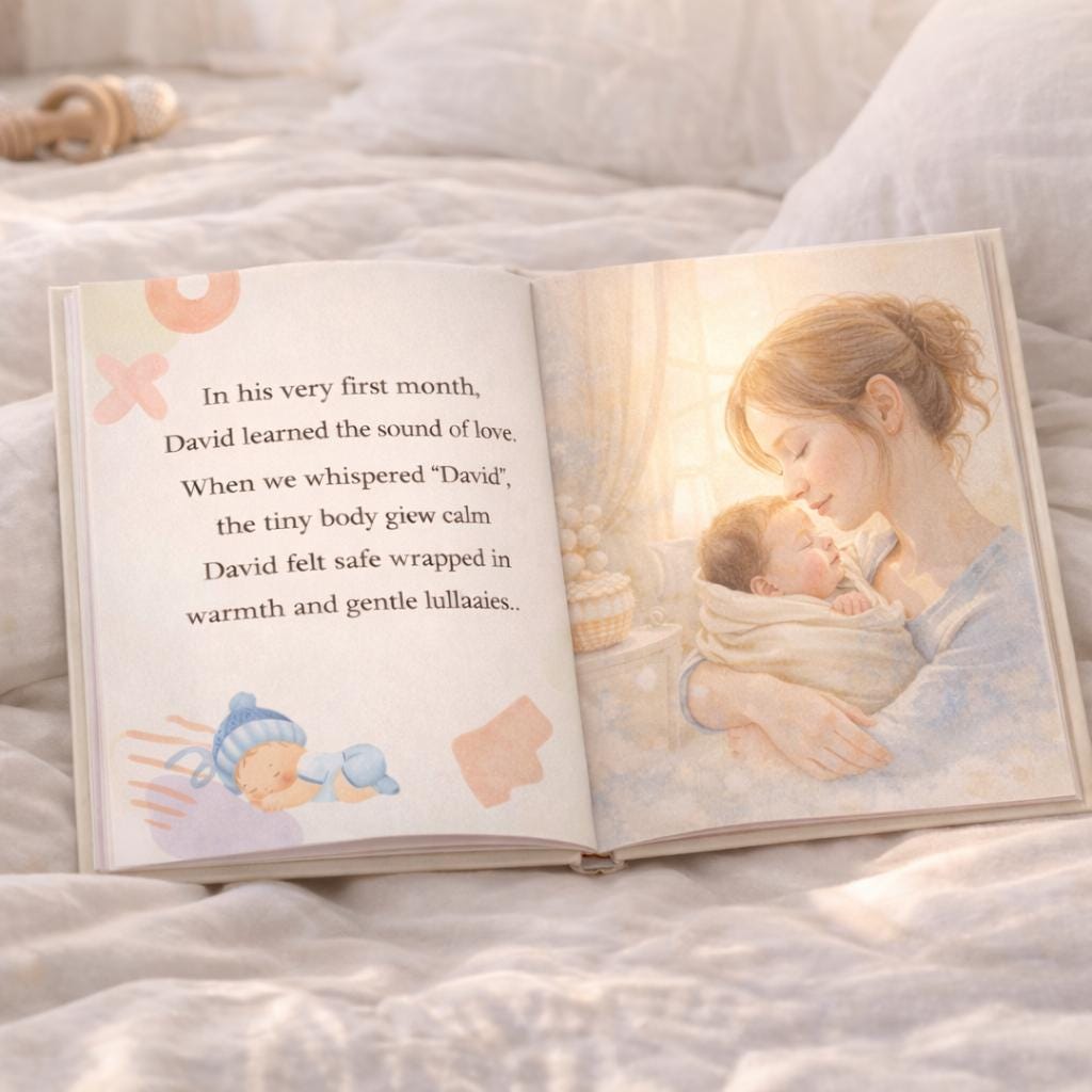 Personalized First Birthday Storybook: Custom Baby Memory Keepsake Book