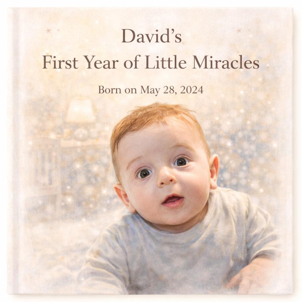 Personalized First Birthday Storybook: Custom Baby Memory Keepsake Book