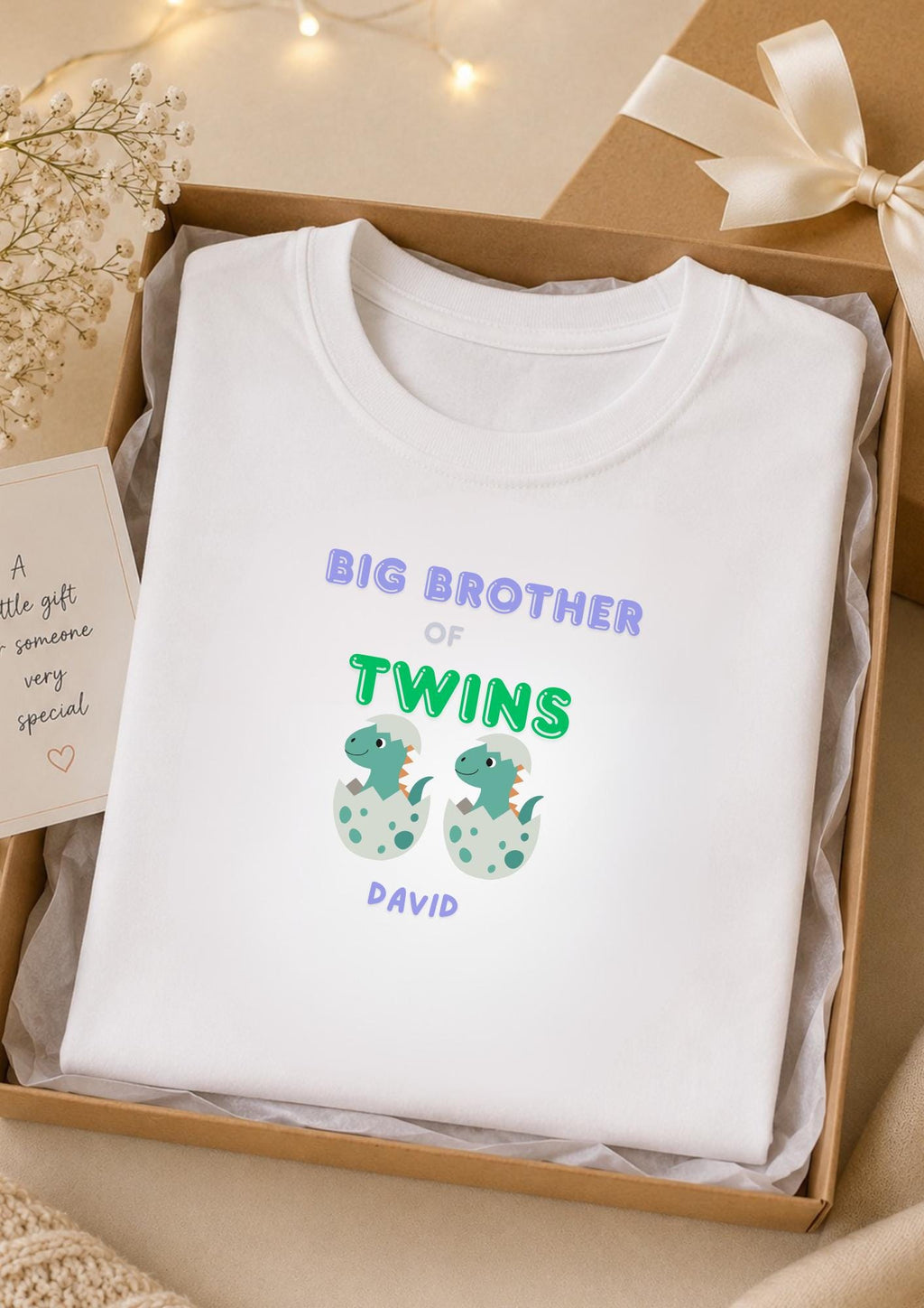 Big Brother of Twins Hoodie | Cute Twin Brother Gift | Kids Comfy Sweatshirt | Personalized Big Bro Shirt