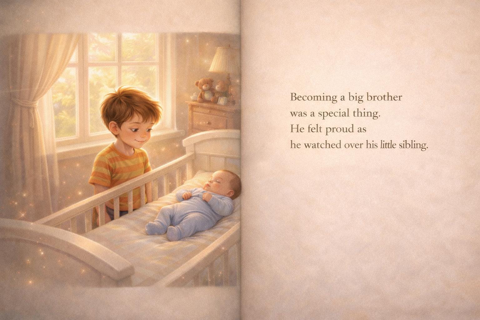 Personalized Big Brother Book - Custom Photo, Sibling Story Keepsake