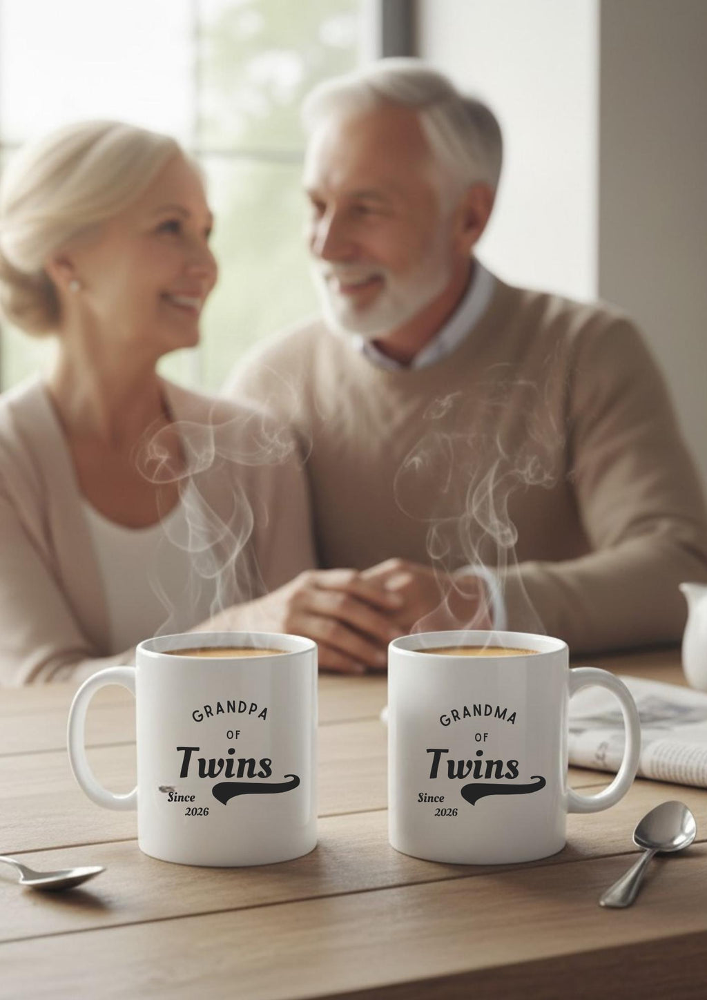 Grandpa of Twins Mug Personalized ,Custom Grandpa Gift ,Twin Baby Announcement ,Twins Grandpa Cup