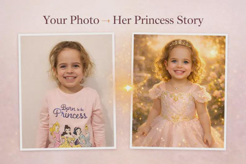Personalized Princess Storybook – Custom Photo Gift for Girls