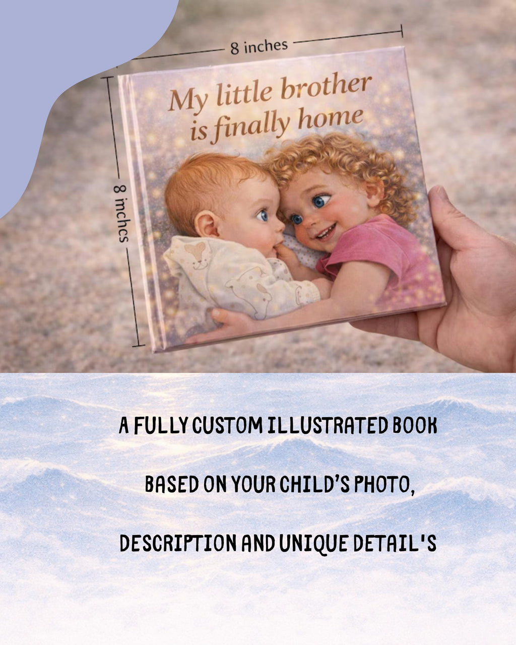 Personalized Big Sister Book with Name | New Baby Announcement Gift | Custom Storybook for Sibling | New Brother/Sister/Baby Gift