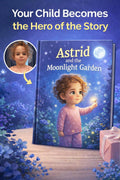 Personalized Bedtime Story Book, Custom Girl Photo Story, Moonlight Garden Adventure