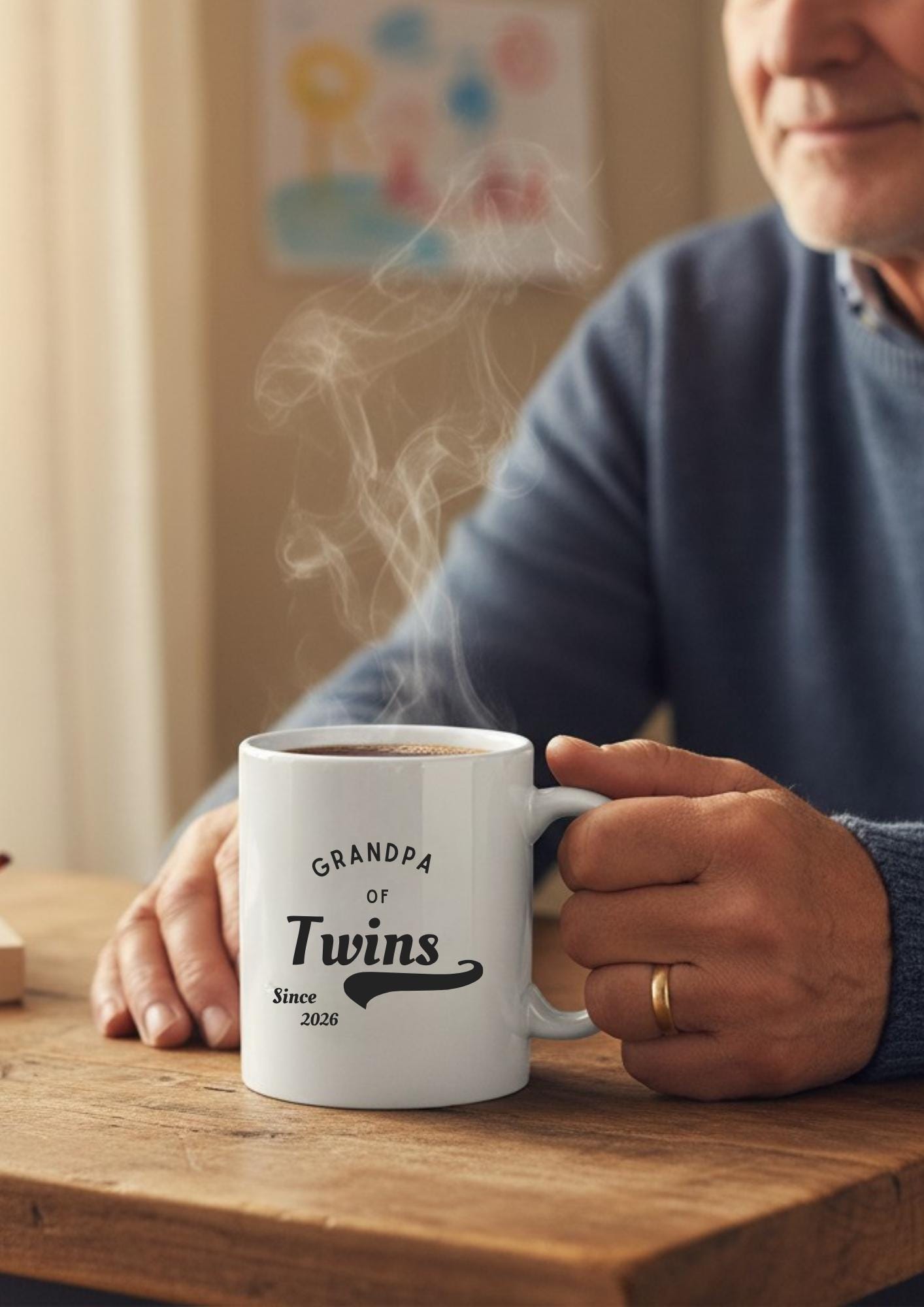Grandpa of Twins Mug Personalized ,Custom Grandpa Gift ,Twin Baby Announcement ,Twins Grandpa Cup