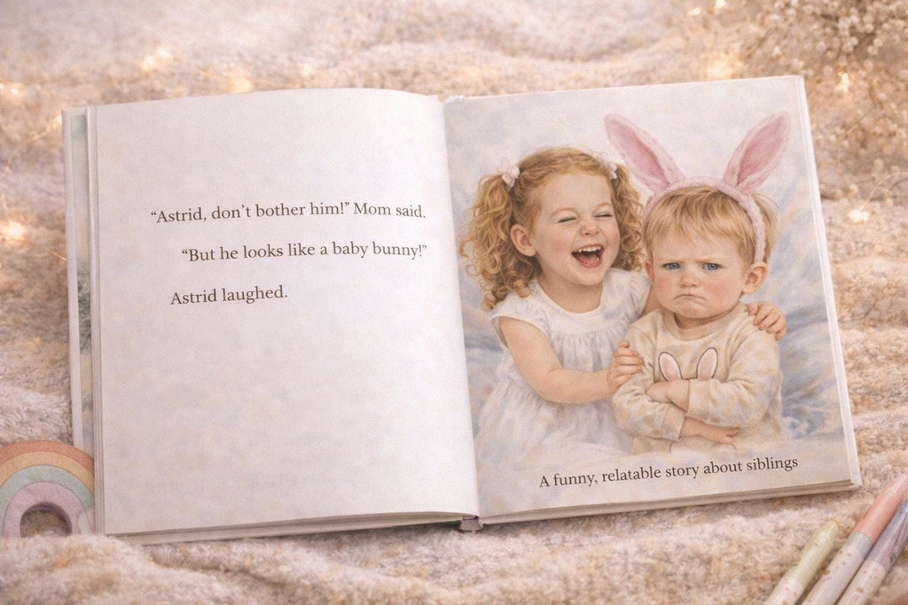 Personalized Sibling Story Book – Big Brother Sister Bonding Keepsake