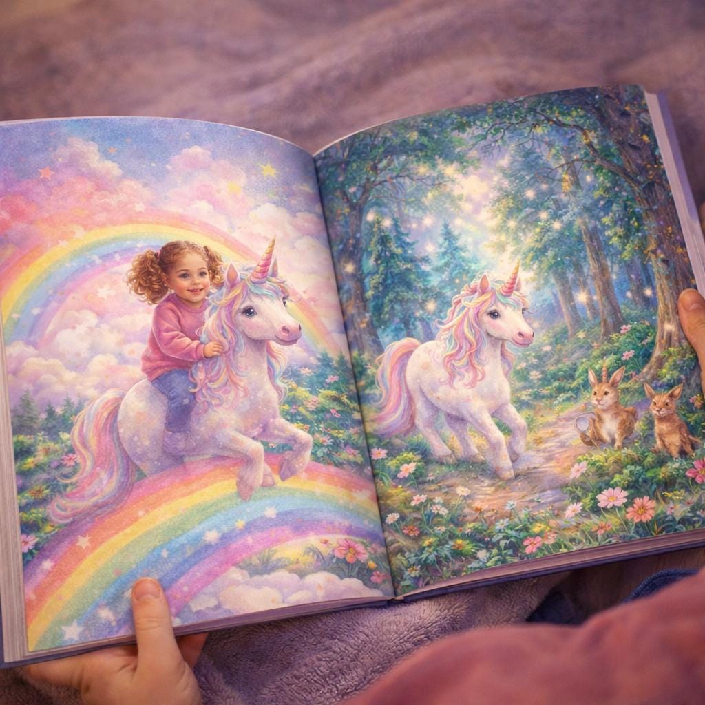 Personalized Unicorn Storybook for Girls • Custom Adventure Bedtime Tale