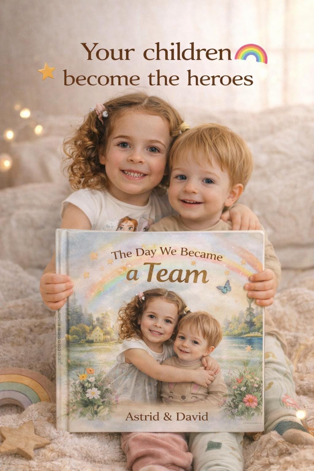 Personalized Sibling Story Book – Big Brother Sister Bonding Keepsake