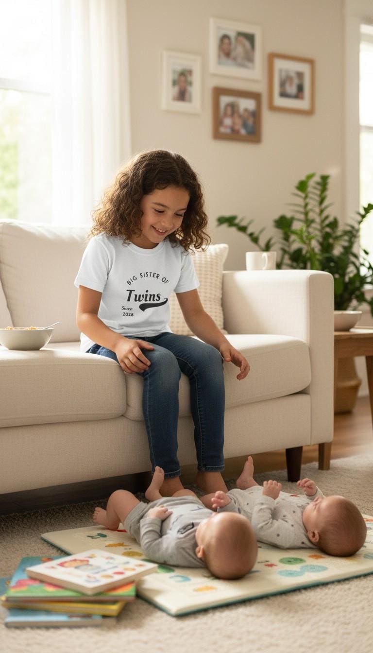 Big Sibling of Twins Shirt, Promoted to Big Brother Tee, Big Sister of Twins Shirt, Pregnancy Announcement Shirt, Family Matching Tee