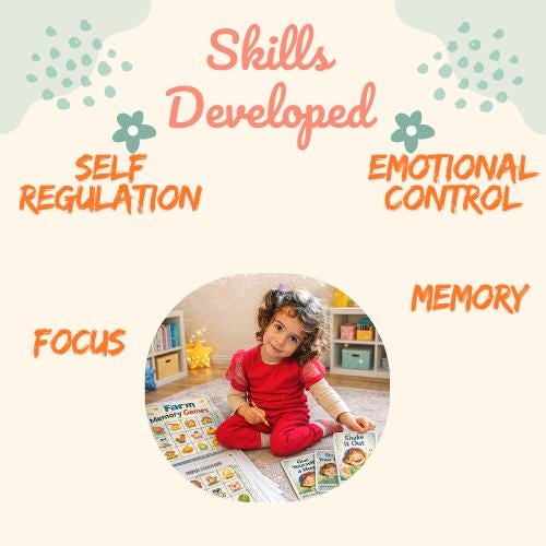 ADHD Focus Activities for Kids | Printable Memory Games, Calm Down Cards (PDF)
