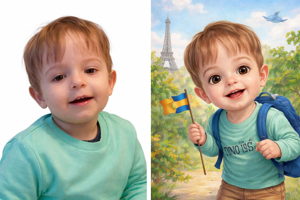 Personalized Children's World Adventure Book – Custom Story, Watercolor Illustrations (Digital PDF)