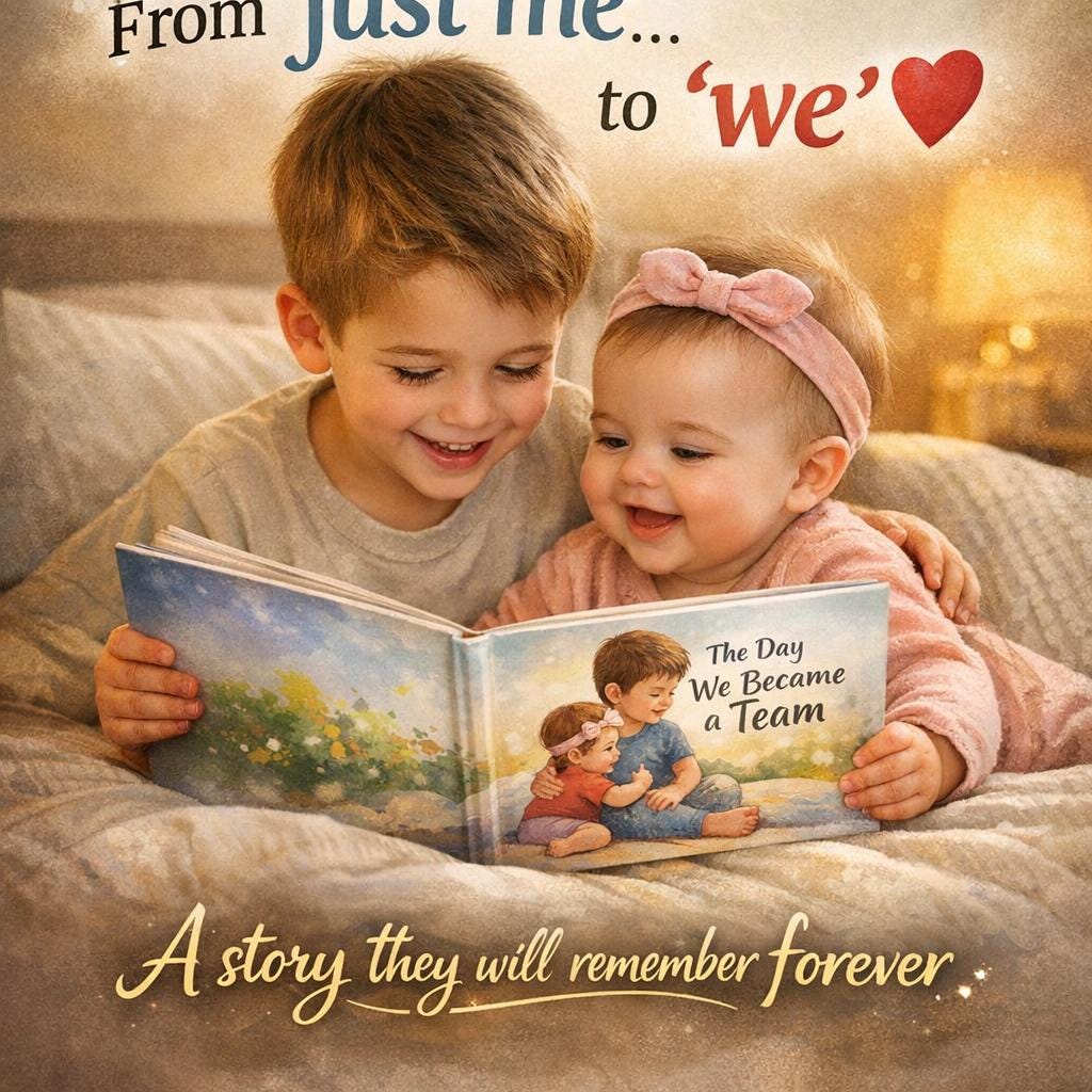 Personalized Sibling Story Book – Big Brother Sister Bonding Keepsake