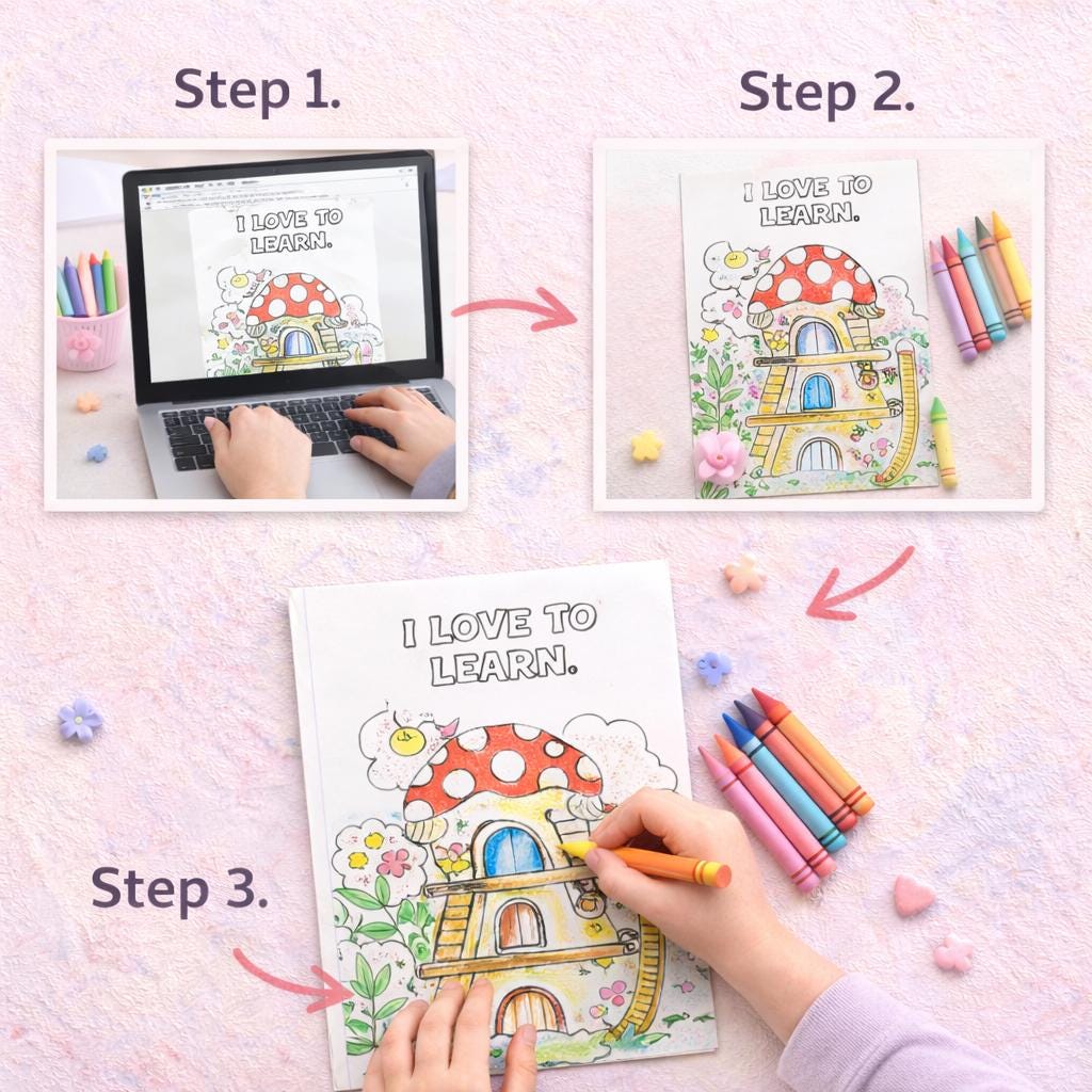 Kids Affirmation Coloring Book | Unicorn Fairy Pages, Positive Self Esteem Activity (Printable PDF)