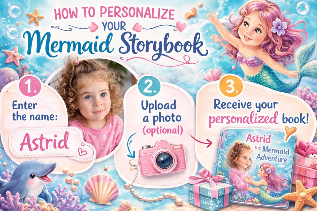 Personalized Mermaid Adventure Book for Girls | Custom Name Storybook (PDF)