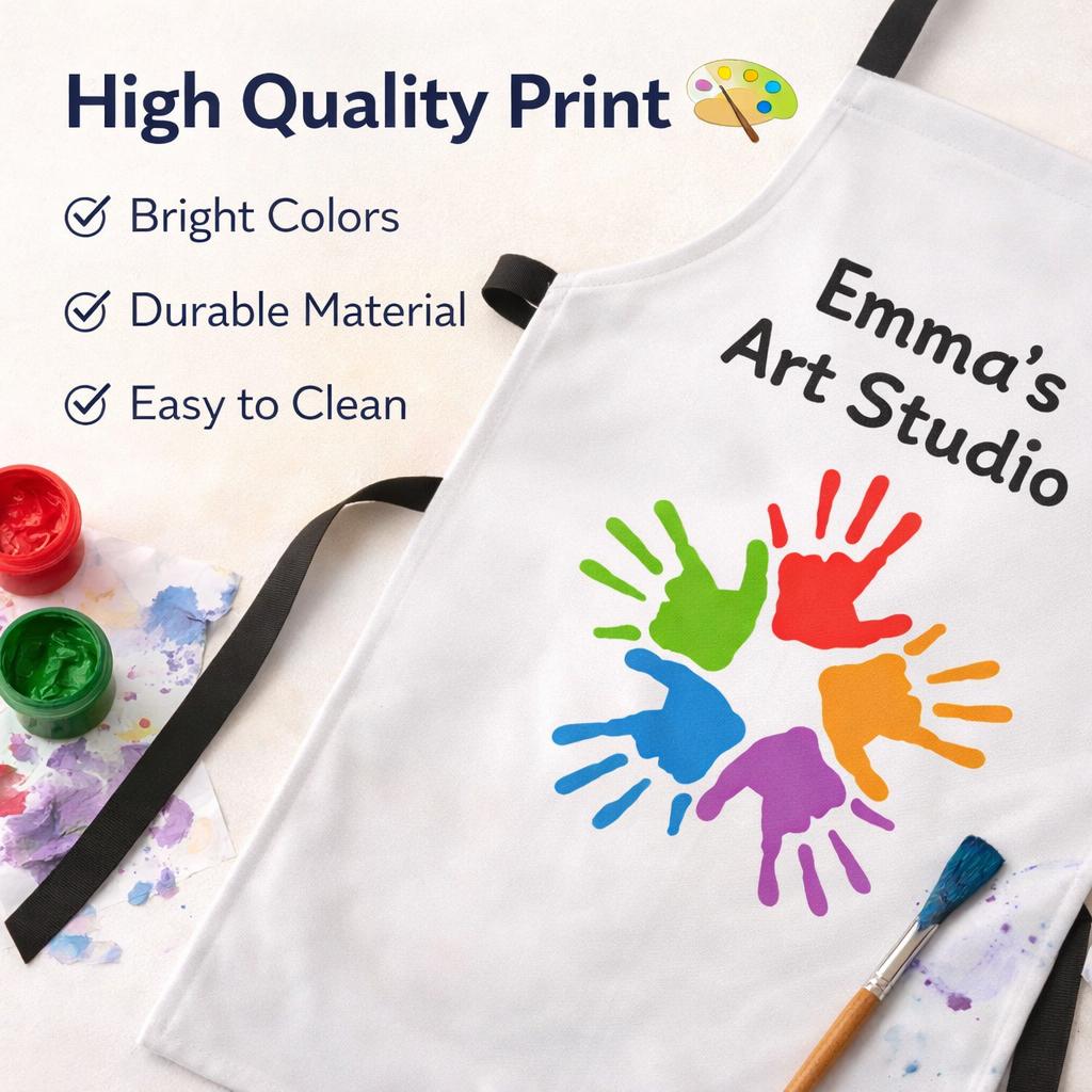 Personalized Kids Art Apron, Little Artist Gift, Creative Painting Smock